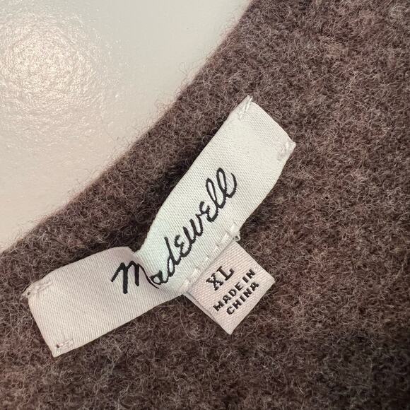 Madewell Women's Wool Cropped Sweater Tank Dark Brown Size XL - Picture 4 of 9